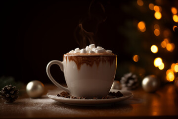 Cosy Comfort: Steaming Hot Cocoa on the Table