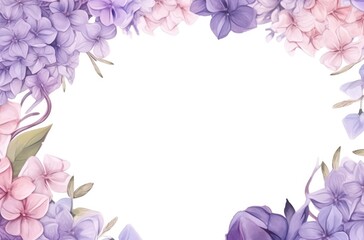 colorful blossom frame with leaves and flowers backgrounds
