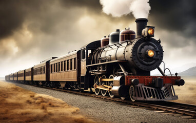 Fototapeta premium Old-fashioned steam train
