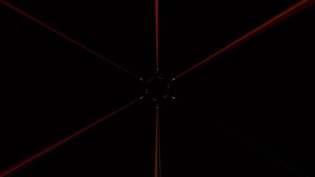 Beautiful videos that glow, shine brightly that regulate subtle movements with colorful stripes on a black background	