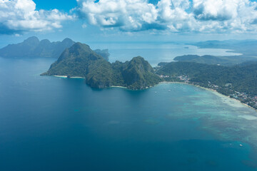 Aerial View of Bacuit Bay