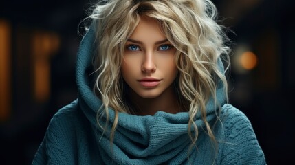 Fototapeta premium Portrait Fashionable Blonde Model Over, Background Image, Desktop Wallpaper Backgrounds, HD