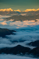 Sonnenaufgang - Hochlantsch - Rennfeld - Almenland - Teichalm - Steiermark - Morgenrot