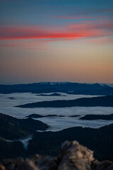 Sonnenaufgang - Hochlantsch - Rennfeld - Almenland - Teichalm - Steiermark - Morgenrot