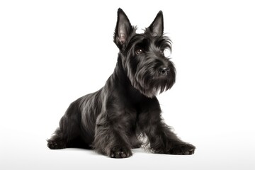 Scottish Terrier cute dog isolated on background