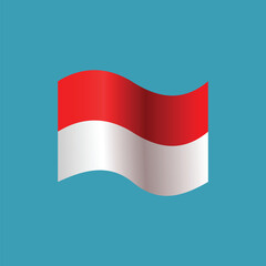 INDONESIAN FLAG ILLUSTRATION TEMPLATE VECTOR