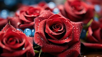 Delightful Red Roses, Background Image, Desktop Wallpaper Backgrounds, HD