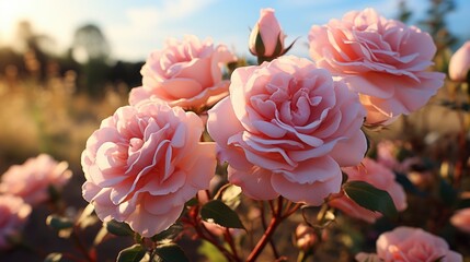 Flowering Roses Summer Garden, Background Image, Desktop Wallpaper Backgrounds, HD