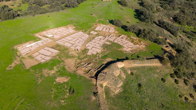 The ancient pre-Roman city of Tejada La Vieja located near Sevilla, Spain and was home to the Tartessians, Phoenicians and Turdetan People