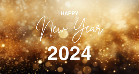 abstract golden Christmas background with fireworks