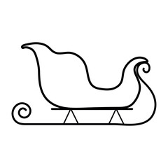 Isolated santa claus sleigh icon Vector