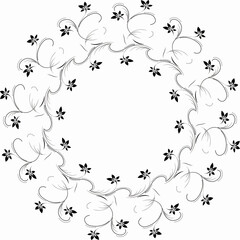 floral frame for your design