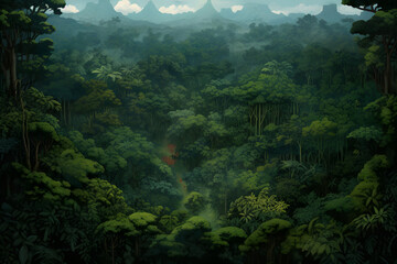 Green Jungle, jungle vibe, greens, woods, amazonas, rainforest