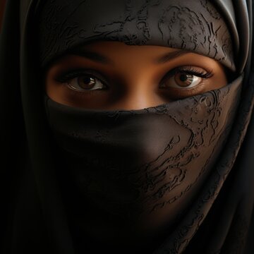 touareg female in niqab, high quality
