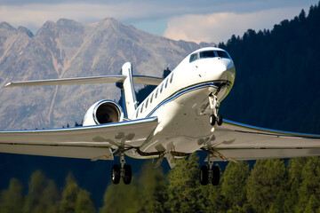 Private Jet Departing St. Moritz