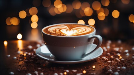 Obraz premium Coffee Love, Background Image, Desktop Wallpaper Backgrounds, HD