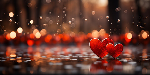 Heart background. Valentine's day, 14 february theme. Love and romance. - obrazy, fototapety, plakaty