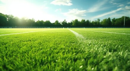 the grass makes a perfect grass field football field