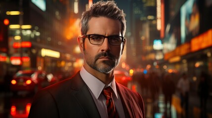 Obraz premium Beautiful Blonde Mens Tie Glasses, Background Image, Desktop Wallpaper Backgrounds, HD