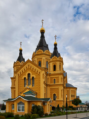 Russia. Nizhny Novgorod. Alexander Nevsky Cathedral - obrazy, fototapety, plakaty