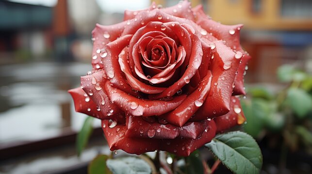 Beautiful Red Rose Natural Garden, Background Image, Desktop Wallpaper Backgrounds, HD