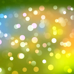 Green bokeh background for seasonal, holidays, celebrations and all  design works