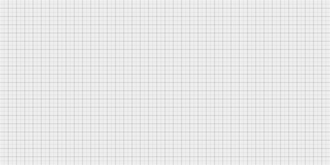 Sheet of graph paper with grid. Millimeter paper texture, geometric pattern. Gray lined blank for drawing, studying, technical engineering or scale measurement. Vector illustration