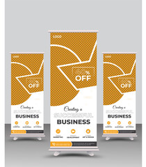 Abstract Modern Roll up Banner,Business Roll Up Banner,Pull up design,Roll-Up Banner Layout.Modern x-banner.