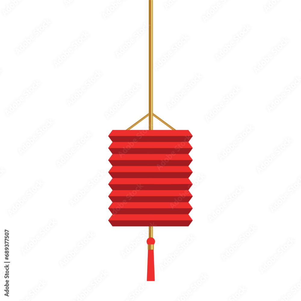 Poster Isolated chinese lantern icon Flat design Vector