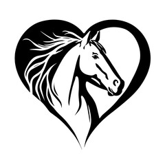 Horse SVG Heart