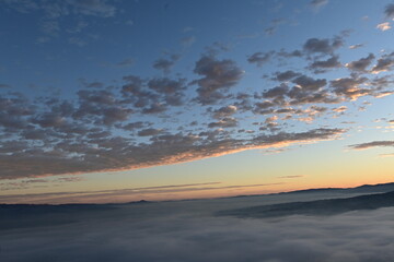 sunrise in the mountains