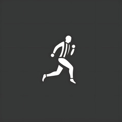 Fototapeta na wymiar Simple Minimal Illustration of a person running