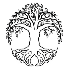 Tree of Life , Yggdrasil vector	
