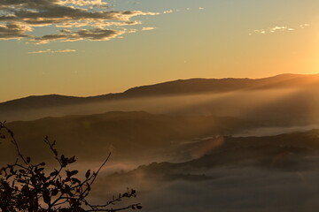 sunrise in the mountains