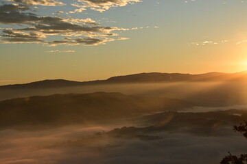 sunrise in the mountains