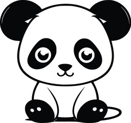 Vector illustration of a panda