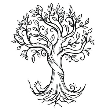  Tree of Life , Yggdrasil vector