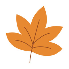 Isolated colored seasonal leaf icon Vector