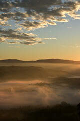sunset in the mountains