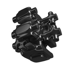 Metal abstract shape, 3d render