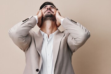 man business boss screaming sad crazy suit angry businessman work stress