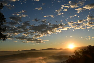 sunset in the mountains
