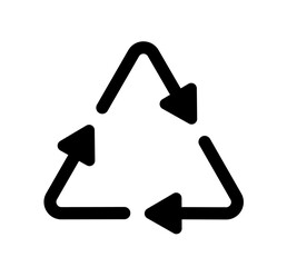 Recycle icon on white background vector
