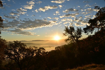 sunrise in the mountains