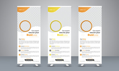 Creative vector rollup banner design template - obrazy, fototapety, plakaty