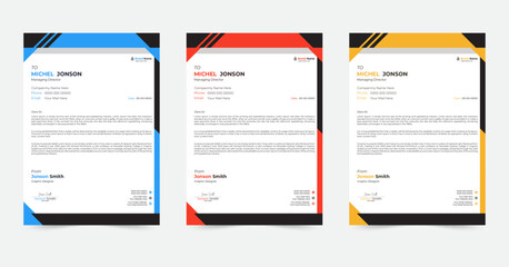 business corporate letterhead design template