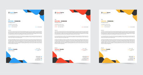 business corporate letterhead design template