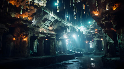 underground cave, cave exploring, old mine, mining, minib cave basement