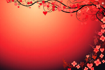 valentines day background, social media background for vday, full of romance cards with love, red rose and candles	