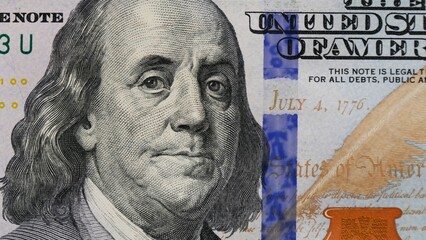 one hundred bill close up